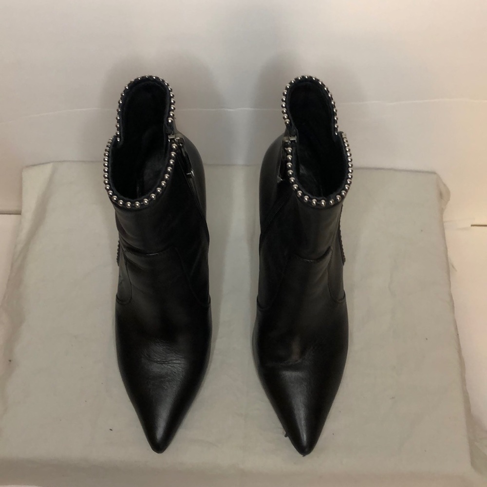 Bruno Premi Black Leather Heel Ankle Boot B2-11